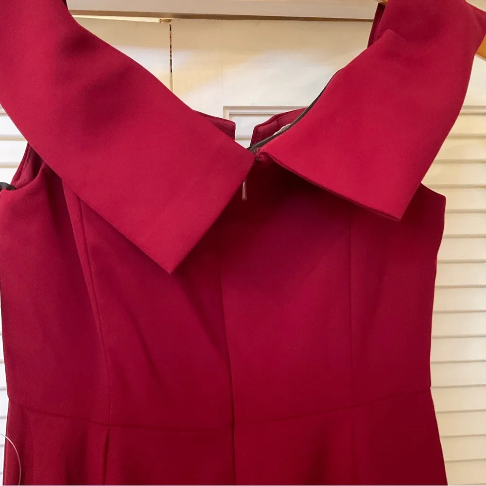 Dessy Gown Off The Shoulder Burgundy Size 0 NWT